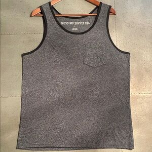 Mossimo Supply Co. Charcoal Pocket Tank with Black Trim